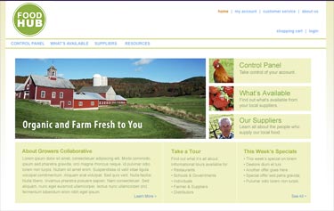 Local, Organic Food Distribution System UI Design