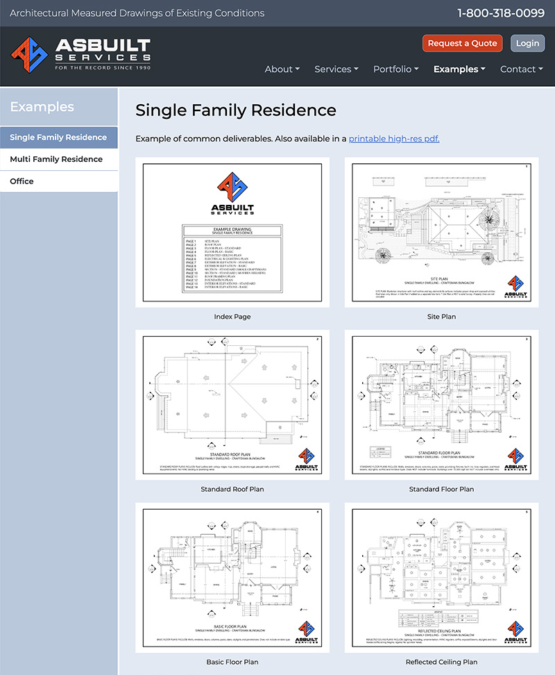 Architectural Drawings Website Design